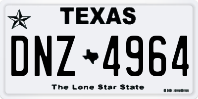 TX license plate DNZ4964