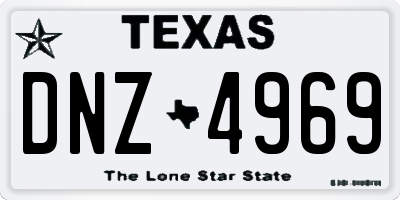 TX license plate DNZ4969