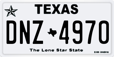TX license plate DNZ4970