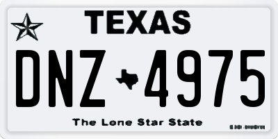 TX license plate DNZ4975