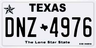 TX license plate DNZ4976
