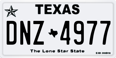 TX license plate DNZ4977