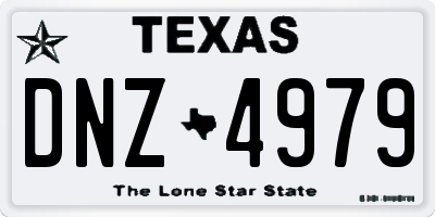 TX license plate DNZ4979