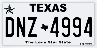 TX license plate DNZ4994