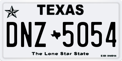 TX license plate DNZ5054