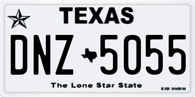 TX license plate DNZ5055