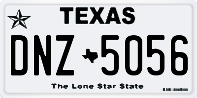 TX license plate DNZ5056