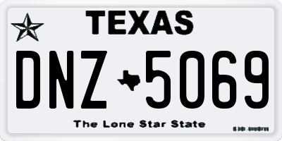 TX license plate DNZ5069