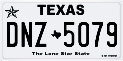 TX license plate DNZ5079
