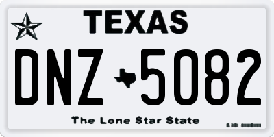 TX license plate DNZ5082