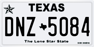 TX license plate DNZ5084