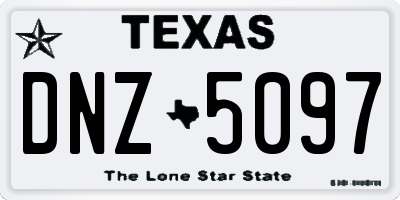 TX license plate DNZ5097