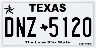 TX license plate DNZ5120