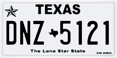 TX license plate DNZ5121