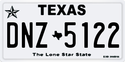 TX license plate DNZ5122