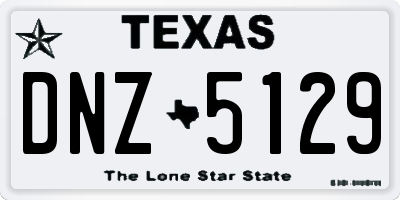 TX license plate DNZ5129