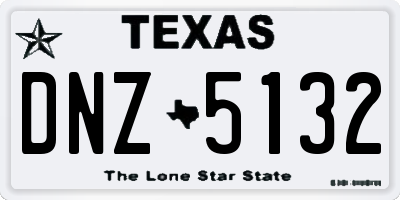 TX license plate DNZ5132