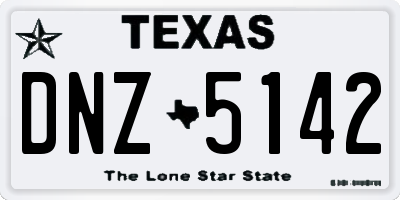 TX license plate DNZ5142