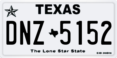 TX license plate DNZ5152
