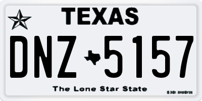 TX license plate DNZ5157