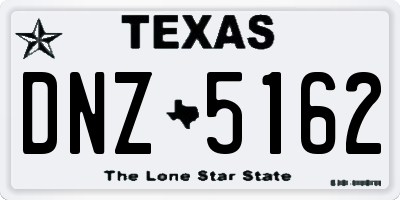 TX license plate DNZ5162