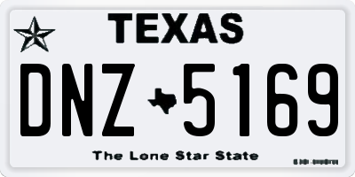 TX license plate DNZ5169