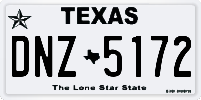 TX license plate DNZ5172