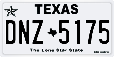 TX license plate DNZ5175