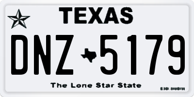 TX license plate DNZ5179