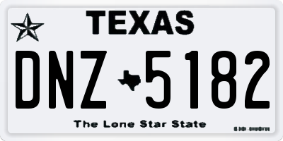 TX license plate DNZ5182