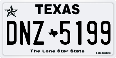 TX license plate DNZ5199