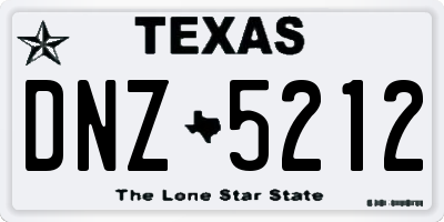 TX license plate DNZ5212