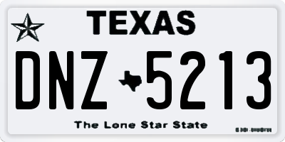 TX license plate DNZ5213