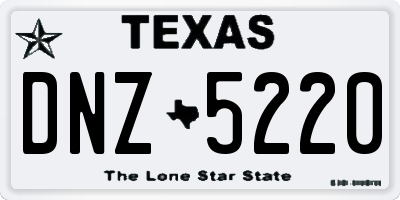 TX license plate DNZ5220