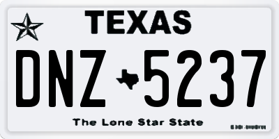 TX license plate DNZ5237