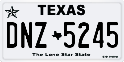 TX license plate DNZ5245