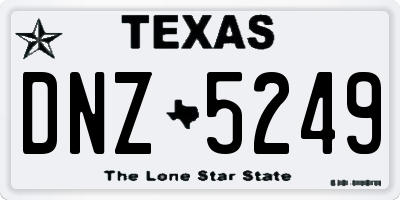 TX license plate DNZ5249