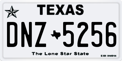 TX license plate DNZ5256
