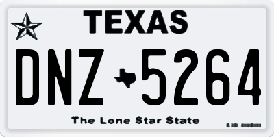 TX license plate DNZ5264