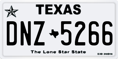 TX license plate DNZ5266