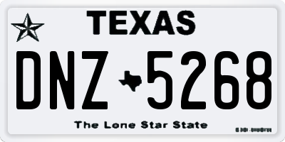 TX license plate DNZ5268