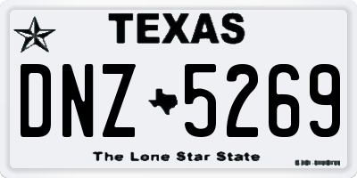 TX license plate DNZ5269