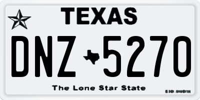 TX license plate DNZ5270