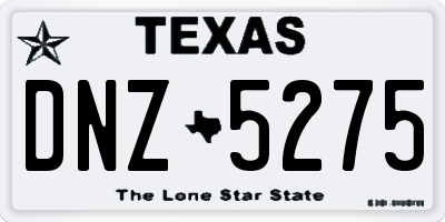 TX license plate DNZ5275