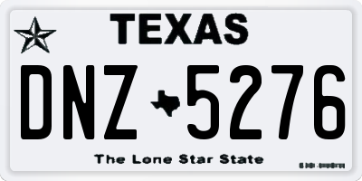 TX license plate DNZ5276