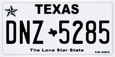 TX license plate DNZ5285