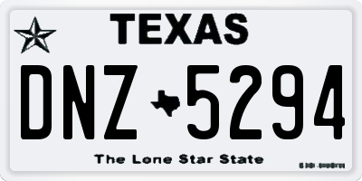 TX license plate DNZ5294