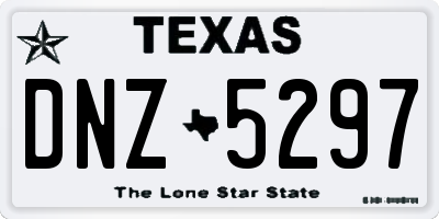 TX license plate DNZ5297