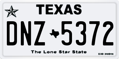 TX license plate DNZ5372