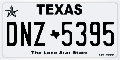 TX license plate DNZ5395